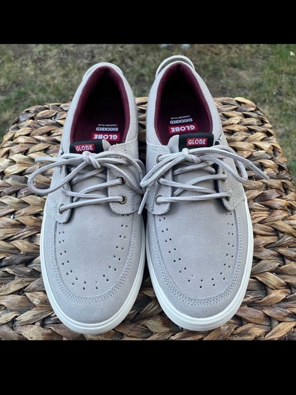 NEW Globe Australia Attic Grey Suede Shock Cushion Skate Sneaker shoes M5 / W6.5